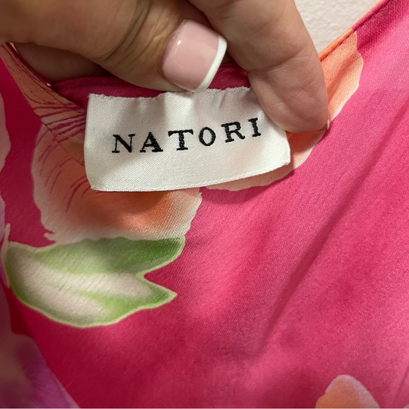 VTG NATORI SLIP DRESS IN A FLORAL PRINT - Picture 10 of 10